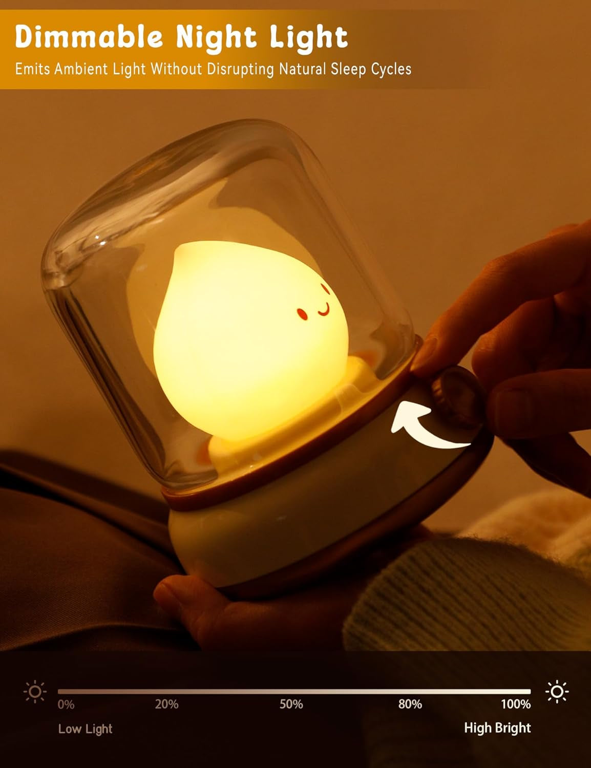 Flami - Cute Chibi Flame Lamp, Night Lamp Retro Rechargeable